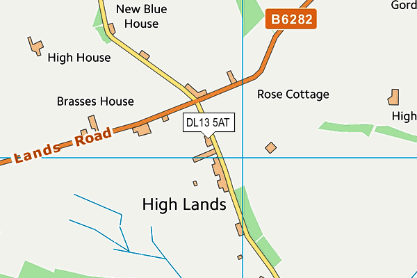 DL13 5AT map - OS VectorMap District (Ordnance Survey)