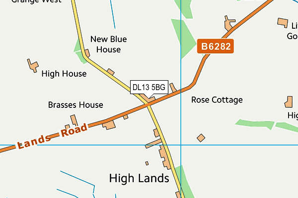 DL13 5BG map - OS VectorMap District (Ordnance Survey) DL13 5BG map - OS VectorMap District (Ordnance Survey)