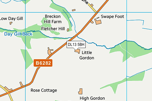 DL13 5BH map - OS VectorMap District (Ordnance Survey) DL13 5BH map - OS VectorMap District (Ordnance Survey)