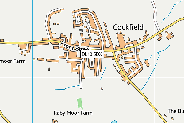 DL13 5DX map - OS VectorMap District (Ordnance Survey)