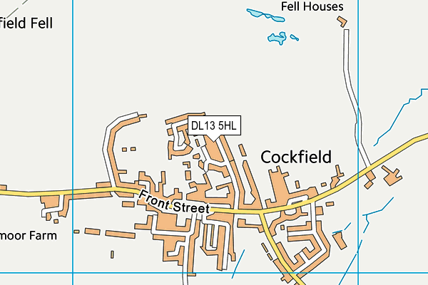 DL13 5HL map - OS VectorMap District (Ordnance Survey)