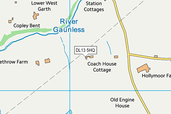 DL13 5HQ map - OS VectorMap District (Ordnance Survey) DL13 5HQ map - OS VectorMap District (Ordnance Survey)