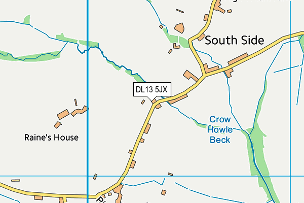 DL13 5JX map - OS VectorMap District (Ordnance Survey) DL13 5JX map - OS VectorMap District (Ordnance Survey)