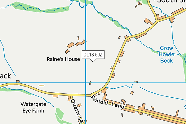DL13 5JZ map - OS VectorMap District (Ordnance Survey) DL13 5JZ map - OS VectorMap District (Ordnance Survey)