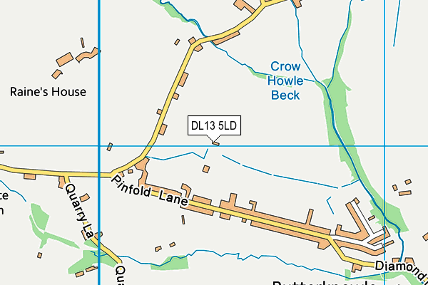 DL13 5LD map - OS VectorMap District (Ordnance Survey) DL13 5LD map - OS VectorMap District (Ordnance Survey)