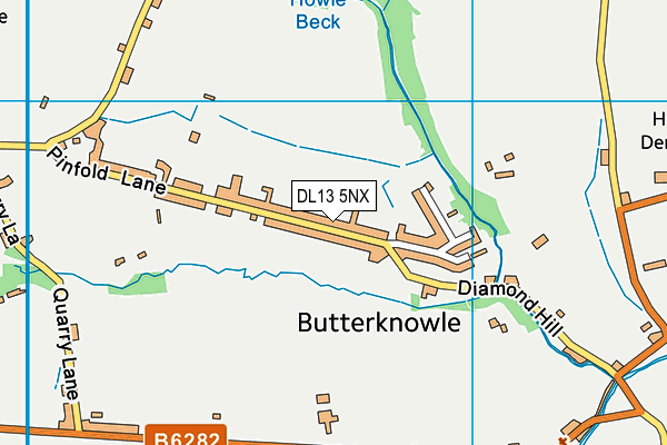 DL13 5NX map - OS VectorMap District (Ordnance Survey) DL13 5NX map - OS VectorMap District (Ordnance Survey)