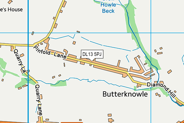 DL13 5PJ map - OS VectorMap District (Ordnance Survey) DL13 5PJ map - OS VectorMap District (Ordnance Survey)