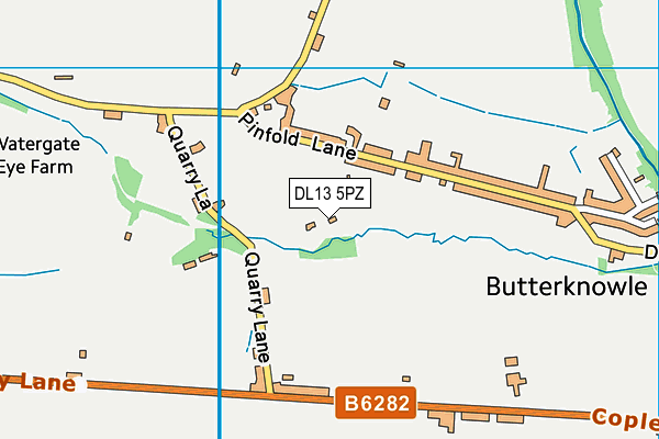 DL13 5PZ map - OS VectorMap District (Ordnance Survey) DL13 5PZ map - OS VectorMap District (Ordnance Survey)