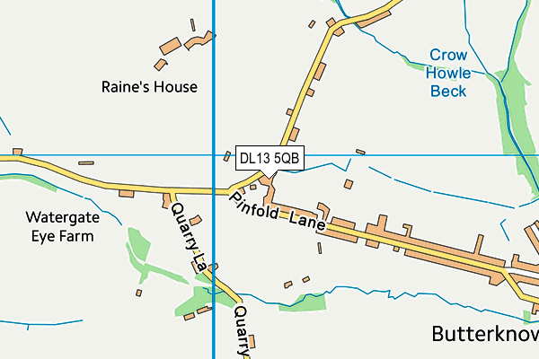 DL13 5QB map - OS VectorMap District (Ordnance Survey)