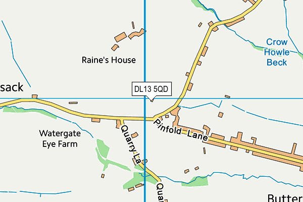 DL13 5QD map - OS VectorMap District (Ordnance Survey) DL13 5QD map - OS VectorMap District (Ordnance Survey)