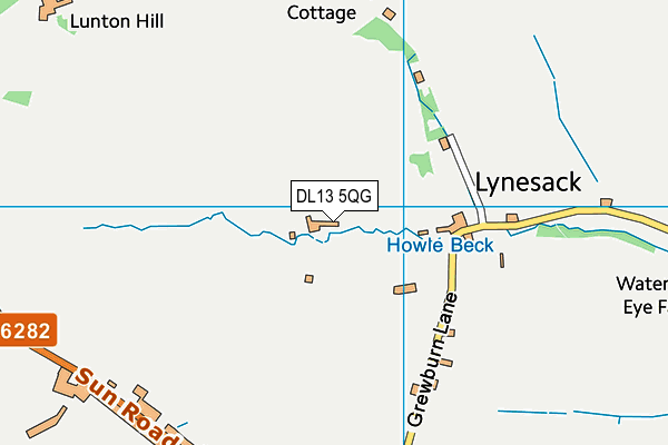 DL13 5QG map - OS VectorMap District (Ordnance Survey)