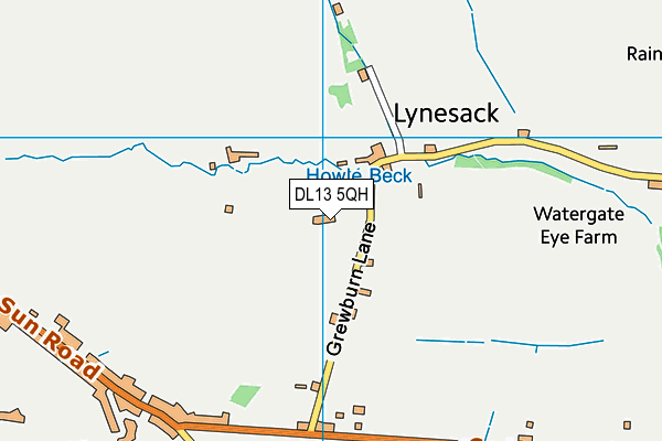 DL13 5QH map - OS VectorMap District (Ordnance Survey) DL13 5QH map - OS VectorMap District (Ordnance Survey)