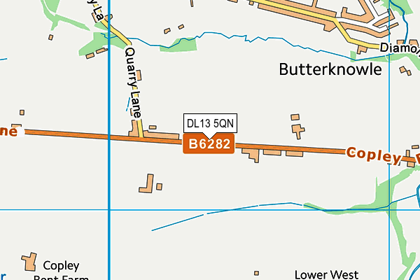 DL13 5QN map - OS VectorMap District (Ordnance Survey) DL13 5QN map - OS VectorMap District (Ordnance Survey)