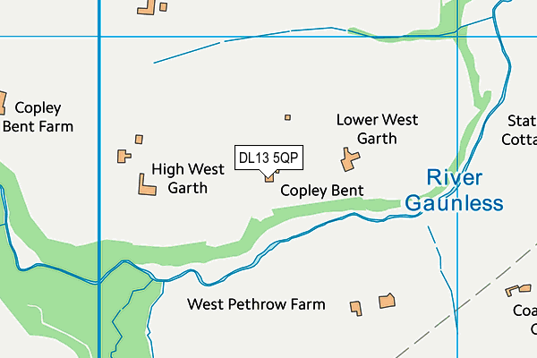 DL13 5QP map - OS VectorMap District (Ordnance Survey) DL13 5QP map - OS VectorMap District (Ordnance Survey)