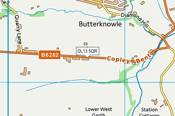 DL13 5QR map - OS VectorMap District (Ordnance Survey)