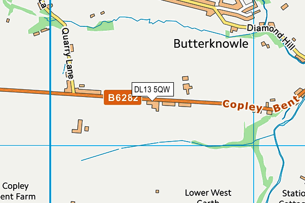 DL13 5QW map - OS VectorMap District (Ordnance Survey)