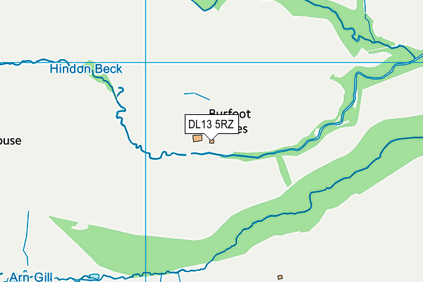 DL13 5RZ map - OS VectorMap District (Ordnance Survey) DL13 5RZ map - OS VectorMap District (Ordnance Survey)