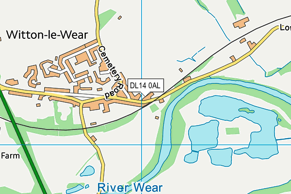 DL14 0AL map - OS VectorMap District (Ordnance Survey) DL14 0AL map - OS VectorMap District (Ordnance Survey)
