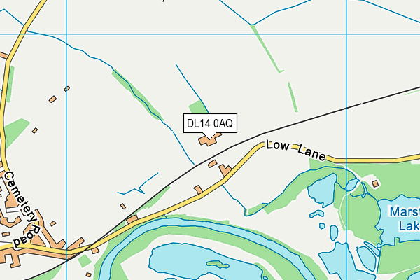 DL14 0AQ map - OS VectorMap District (Ordnance Survey) DL14 0AQ map - OS VectorMap District (Ordnance Survey)