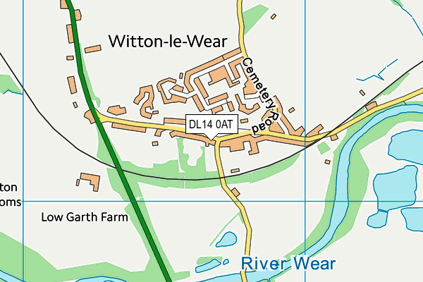 DL14 0AT map - OS VectorMap District (Ordnance Survey) DL14 0AT map - OS VectorMap District (Ordnance Survey)