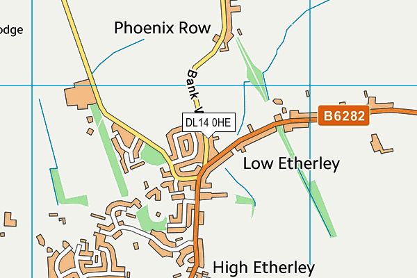 DL14 0HE map - OS VectorMap District (Ordnance Survey) DL14 0HE map - OS VectorMap District (Ordnance Survey)
