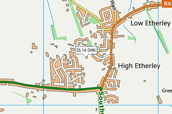 DL14 0HN map - OS VectorMap District (Ordnance Survey) DL14 0HN map - OS VectorMap District (Ordnance Survey)