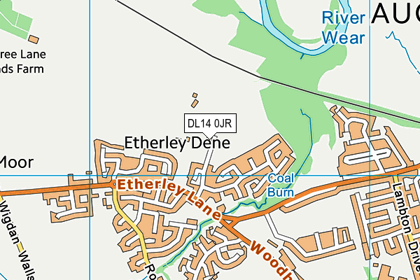 DL14 0JR map - OS VectorMap District (Ordnance Survey) DL14 0JR map - OS VectorMap District (Ordnance Survey)