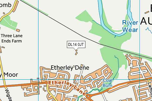 DL14 0JT map - OS VectorMap District (Ordnance Survey) DL14 0JT map - OS VectorMap District (Ordnance Survey)