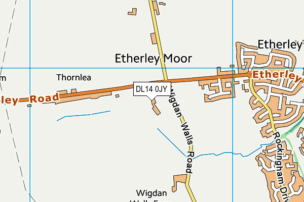 DL14 0JY map - OS VectorMap District (Ordnance Survey) DL14 0JY map - OS VectorMap District (Ordnance Survey)