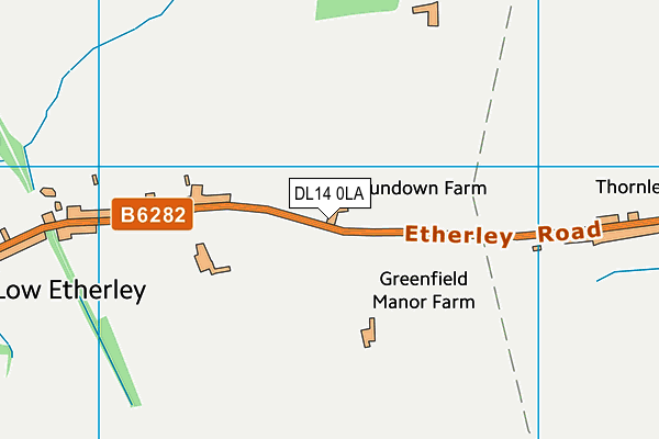 DL14 0LA map - OS VectorMap District (Ordnance Survey) DL14 0LA map - OS VectorMap District (Ordnance Survey)