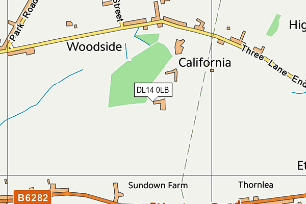 DL14 0LB map - OS VectorMap District (Ordnance Survey) DL14 0LB map - OS VectorMap District (Ordnance Survey)