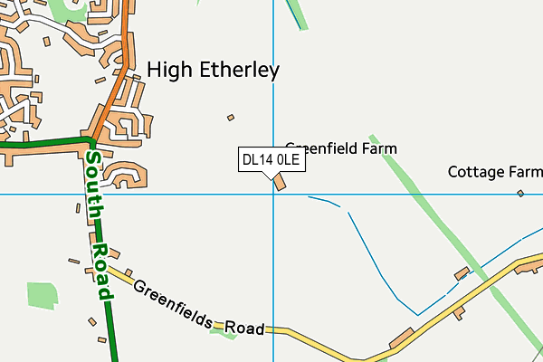 DL14 0LE map - OS VectorMap District (Ordnance Survey) DL14 0LE map - OS VectorMap District (Ordnance Survey)