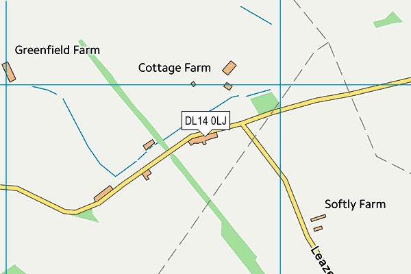 DL14 0LJ map - OS VectorMap District (Ordnance Survey) DL14 0LJ map - OS VectorMap District (Ordnance Survey)