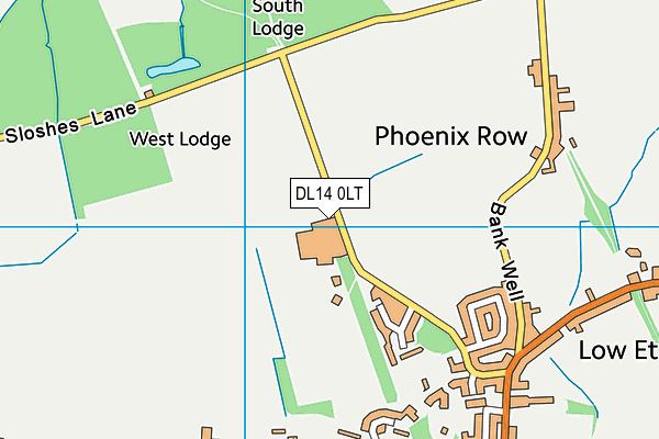 DL14 0LT map - OS VectorMap District (Ordnance Survey) DL14 0LT map - OS VectorMap District (Ordnance Survey)