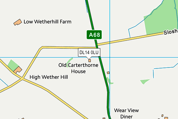 DL14 0LU map - OS VectorMap District (Ordnance Survey) DL14 0LU map - OS VectorMap District (Ordnance Survey)