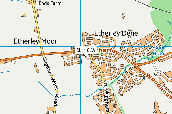DL14 0LW map - OS VectorMap District (Ordnance Survey) DL14 0LW map - OS VectorMap District (Ordnance Survey)