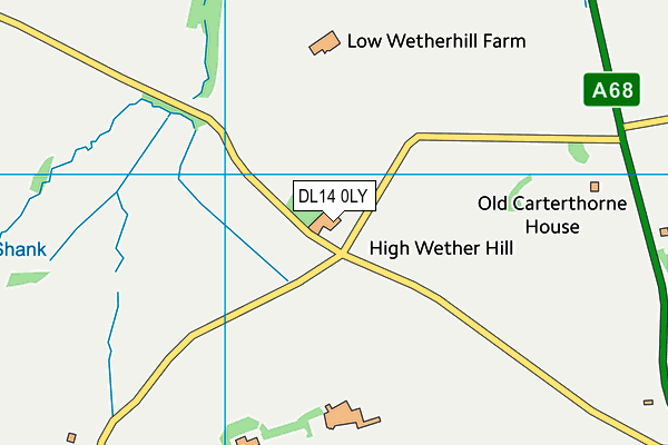 DL14 0LY map - OS VectorMap District (Ordnance Survey) DL14 0LY map - OS VectorMap District (Ordnance Survey)