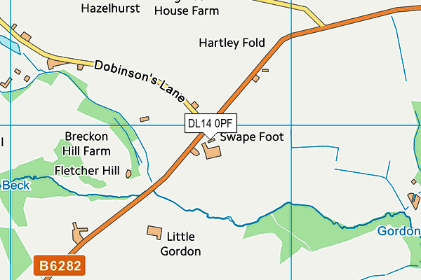 DL14 0PF map - OS VectorMap District (Ordnance Survey) DL14 0PF map - OS VectorMap District (Ordnance Survey)