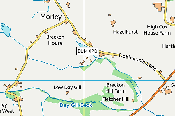DL14 0PQ map - OS VectorMap District (Ordnance Survey) DL14 0PQ map - OS VectorMap District (Ordnance Survey)