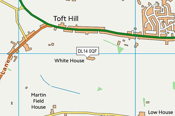 DL14 0QF map - OS VectorMap District (Ordnance Survey) DL14 0QF map - OS VectorMap District (Ordnance Survey)