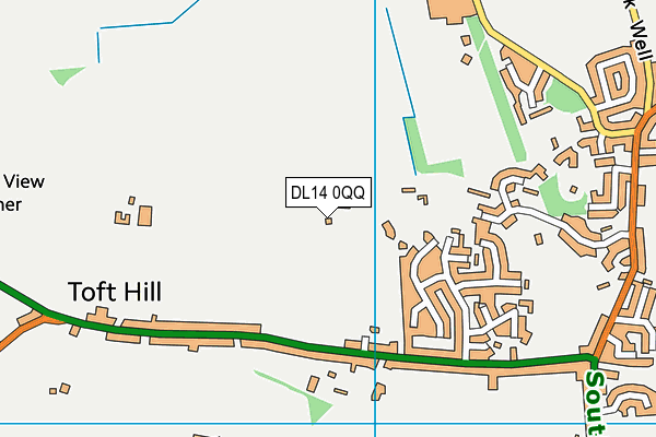 DL14 0QQ map - OS VectorMap District (Ordnance Survey) DL14 0QQ map - OS VectorMap District (Ordnance Survey)
