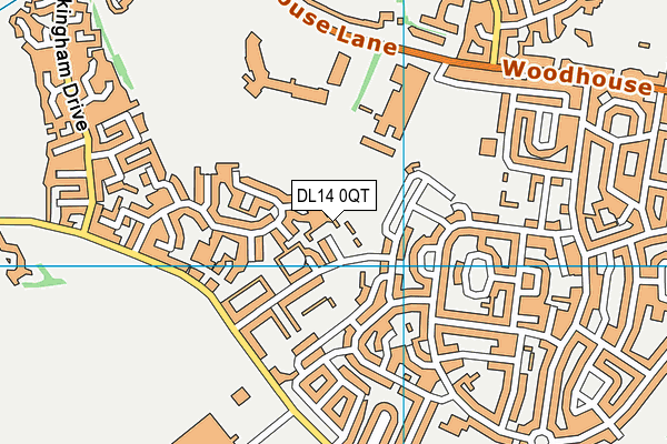 DL14 0QT map - OS VectorMap District (Ordnance Survey) DL14 0QT map - OS VectorMap District (Ordnance Survey)