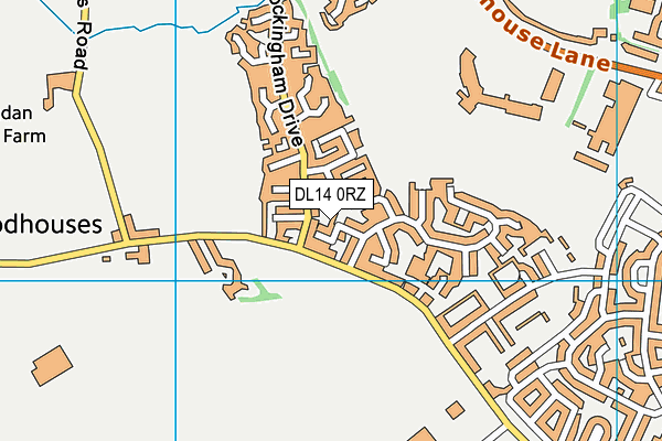 DL14 0RZ map - OS VectorMap District (Ordnance Survey) DL14 0RZ map - OS VectorMap District (Ordnance Survey)