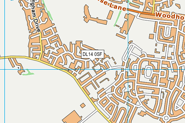 DL14 0SF map - OS VectorMap District (Ordnance Survey) DL14 0SF map - OS VectorMap District (Ordnance Survey)