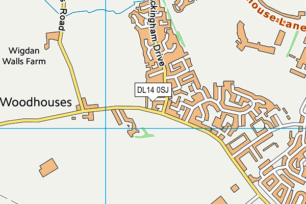 DL14 0SJ map - OS VectorMap District (Ordnance Survey) DL14 0SJ map - OS VectorMap District (Ordnance Survey)