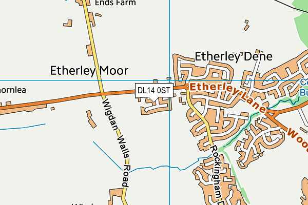 DL14 0ST map - OS VectorMap District (Ordnance Survey) DL14 0ST map - OS VectorMap District (Ordnance Survey)