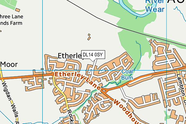 DL14 0SY map - OS VectorMap District (Ordnance Survey) DL14 0SY map - OS VectorMap District (Ordnance Survey)