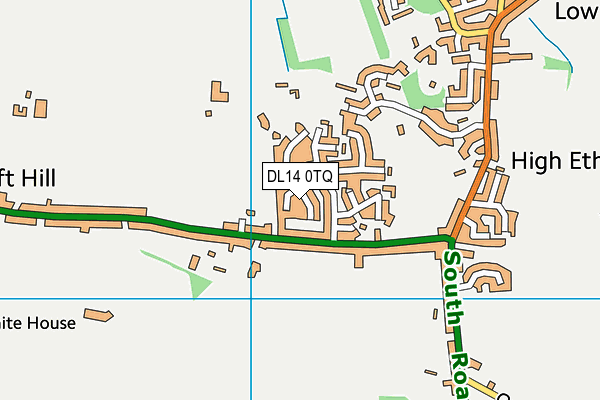 DL14 0TQ map - OS VectorMap District (Ordnance Survey) DL14 0TQ map - OS VectorMap District (Ordnance Survey)