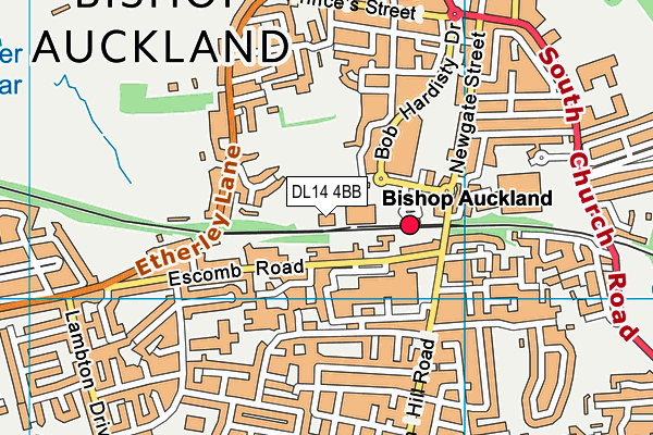 DL14 4BB map - OS VectorMap District (Ordnance Survey) DL14 4BB map - OS VectorMap District (Ordnance Survey)