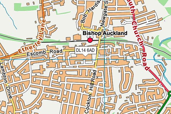 DL14 6AD map - OS VectorMap District (Ordnance Survey) DL14 6AD map - OS VectorMap District (Ordnance Survey)